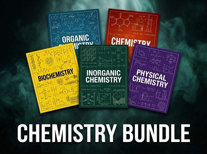 The five No Fluff Academy chem books